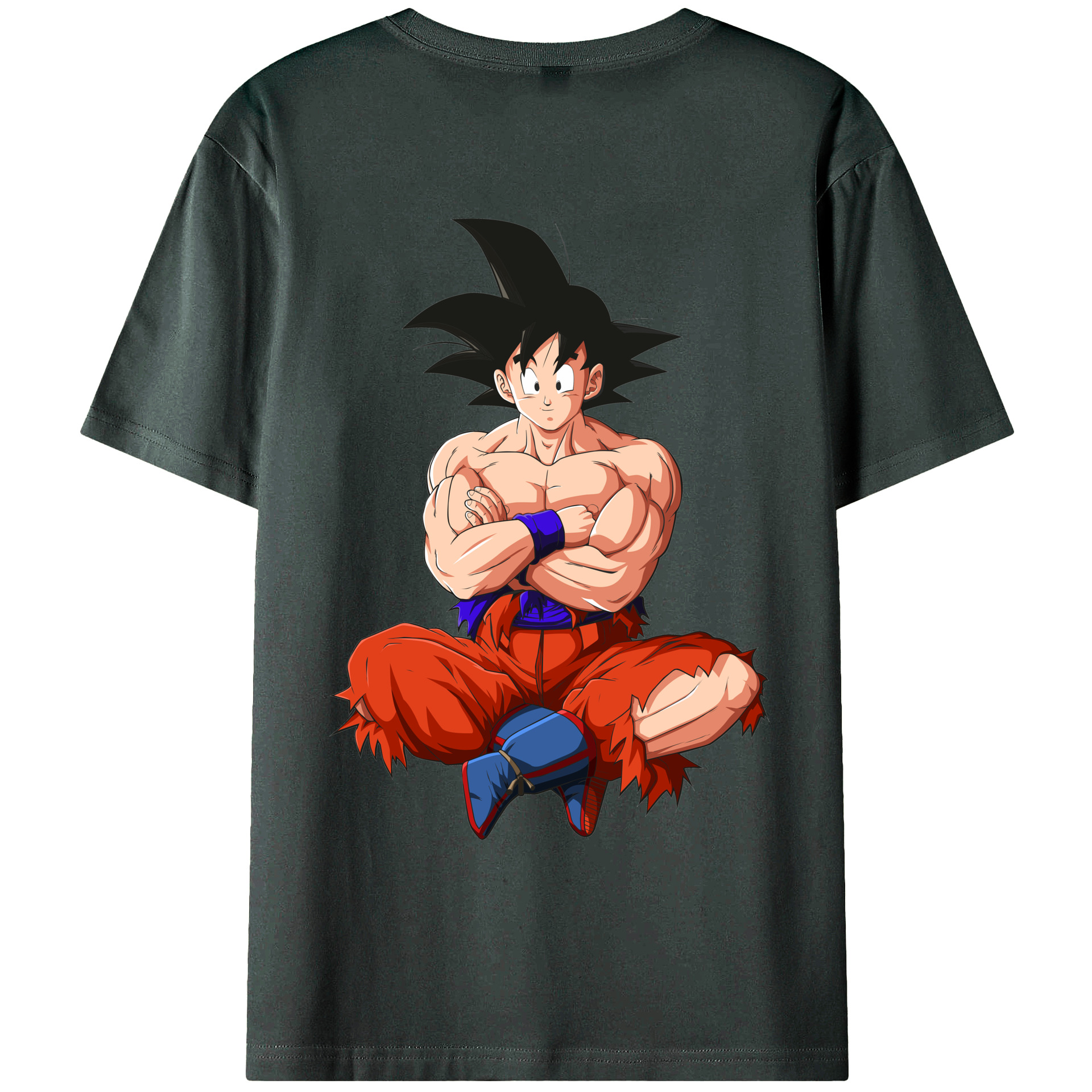 （画像用） ドラゴンボール 孫悟空（そん ごくう）Son Goku カカロット DRAGON BALL Kakarotto 綿100％ メンズ半袖Tシャツ（バックプリント） 通気性